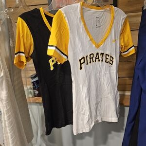 Nike Kids Pirates V-Neck T-Shirt - Black and Yellow